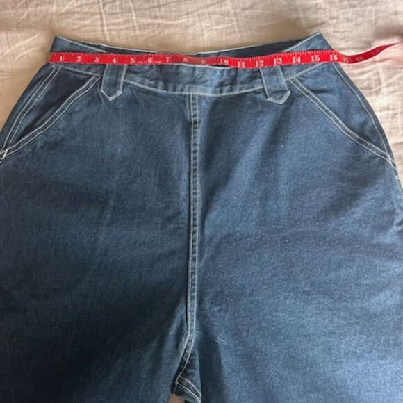 Rudy Jude Sailor Jeans Sz 5 | High Waisted Wide Leg Organic Cotton Dark Navy USA - Picture 7 of 9